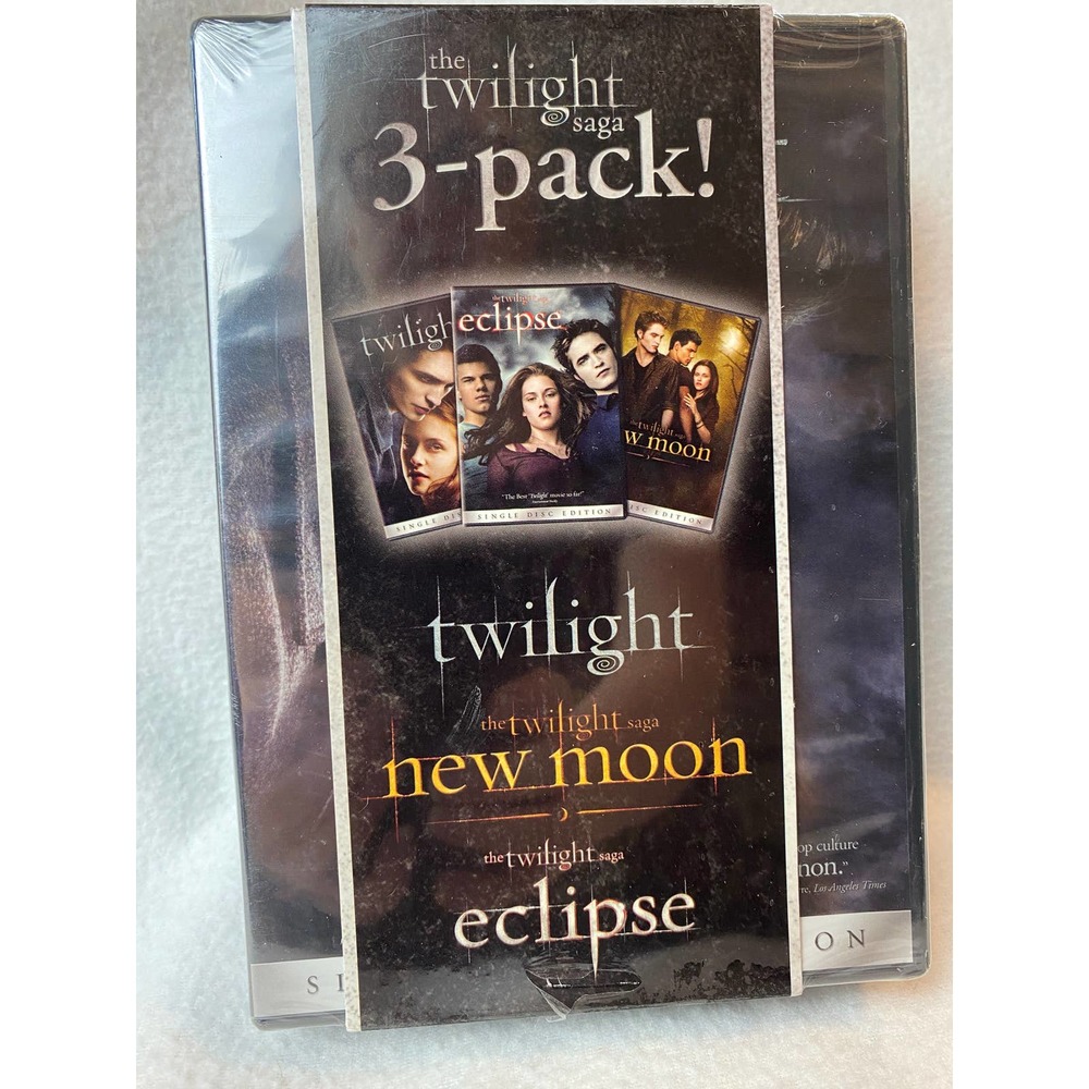 Twilight, New Moon, & Eclipse 3-Pack DVD Set Never Opened-New